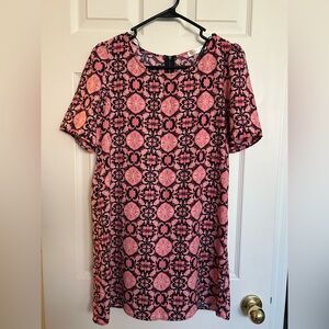 a'gaci Pink and navy Geometric dress